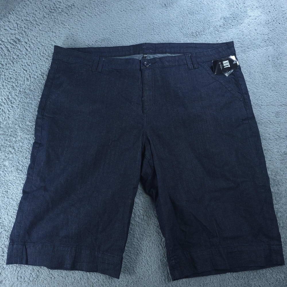KUT from the Kloth Shorts Womens 24W Blue Bermuda Denim Relaxed Fit 9 Inseam